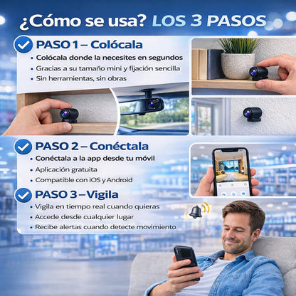 Mini Cámara de Seguridad Full HD 4K UltraVision